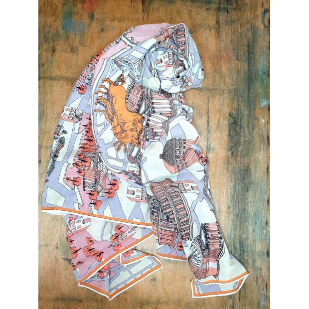 Inoui Editions šilko ir medvilnės skara ROME POWDER